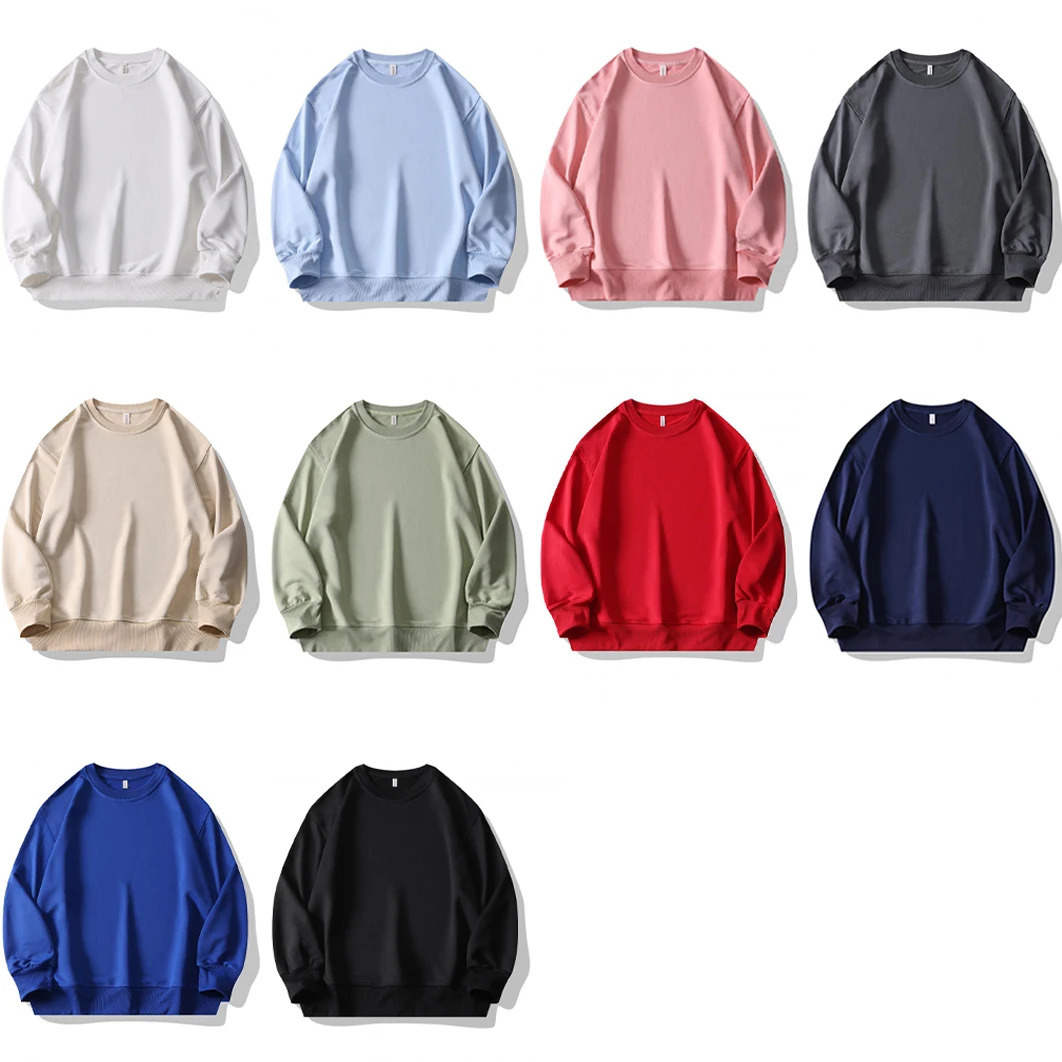 Drop Shoulder Crewneck Sweatshirt Hoodie Men Wholesale Baggy Lightweight Hoodie Unisex Sweat Shirts For Men Sudadera De Hombre 250208