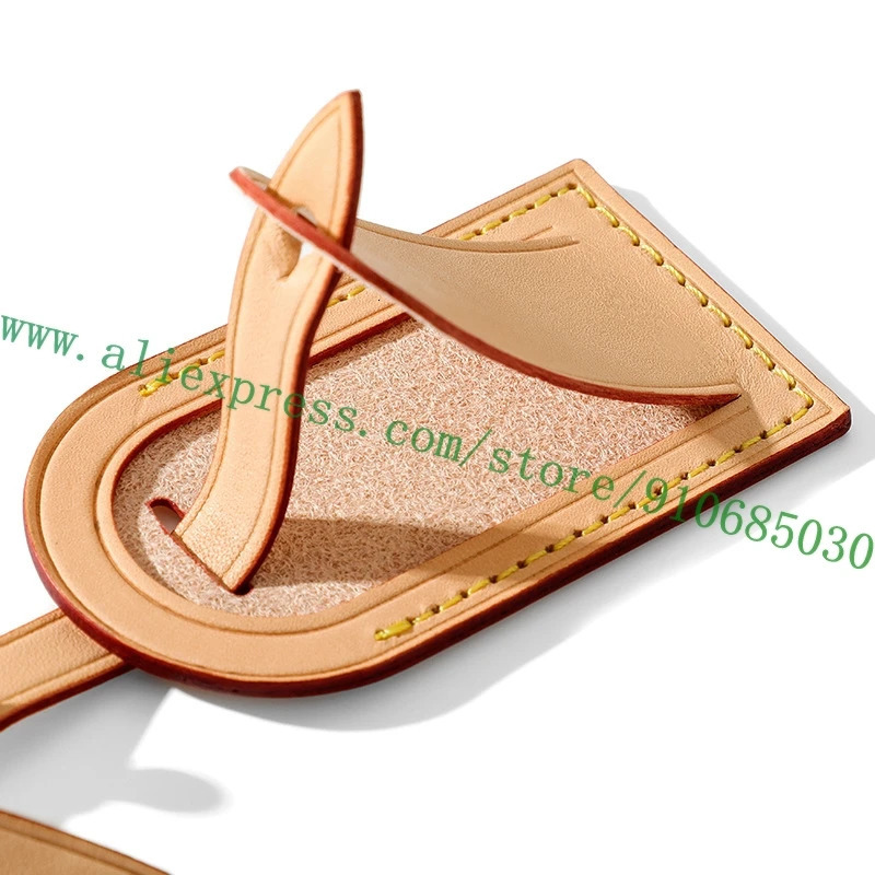Name Tag Vachetta Calfskin Airline Label For Handbag CarryAll Graceful Bag Travel Luggage Duffle Personalization Stamp 250208