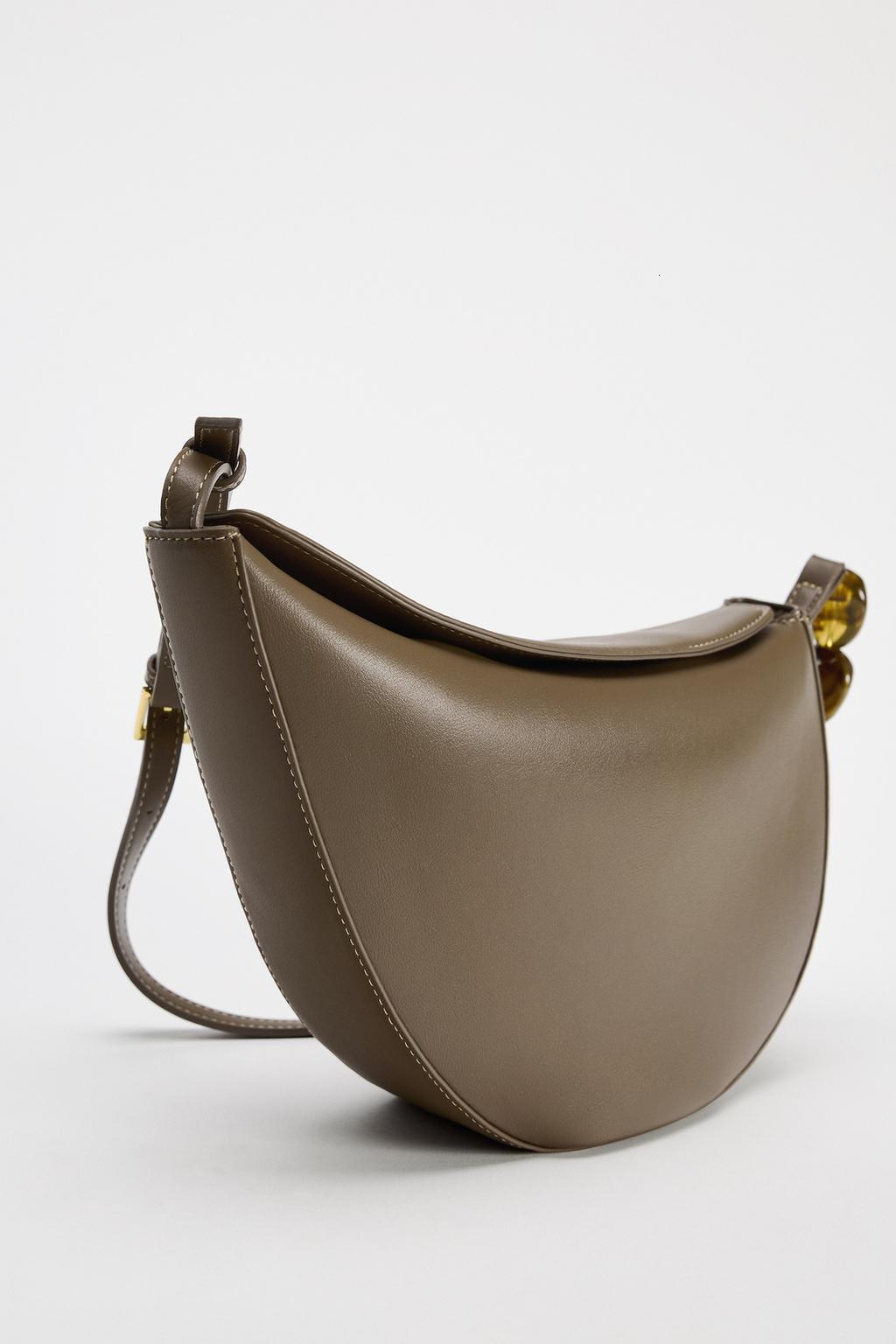 designer bag Spanish women's ZR home 2024 autumn new product stone decoration asymmetric shoulder fashion versatile crossbody bag