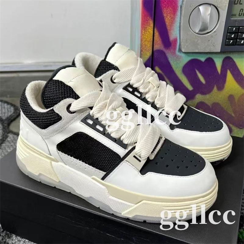 Mens Shoes Bread Sneakers Unisex Skel-top Designer Chunky Platform Skelet Bones Men Women Nubuck Mesh Leather Classic casual shoes