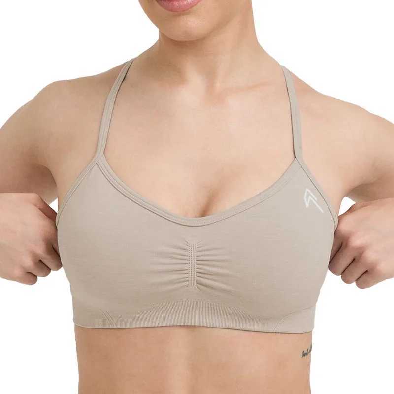 Yoga Outfit New Effortless Strappy Bralette Seamless Spandex Woman Fitness Elastic Breathable Breast Enhancement Leisure Sports Underwear H250207