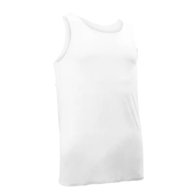 Summer Mens Tank Tops Thin Ice Silk Seamless Vest Mans Sleeveless TShirts Clothing Solid O Neck Undershirt Male Tees Top L3XL 250207