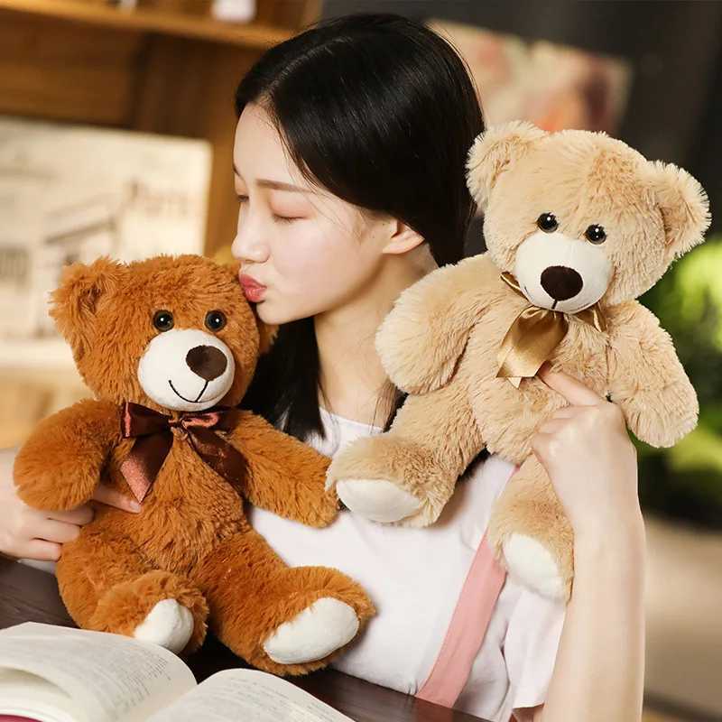 New Hot Lovely Teddy Plush Toys ffed Cute Bear Doll Boys Girls Vntines Kids Baby Christmas Gift Y250208 Y260128