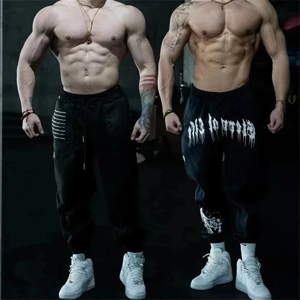 Men Eternal Life Sweatpants Gym Fitness Sports Pants Bodybuilding Joggers Workout Trousers Mens Cotton Jogging Running Pants 250208