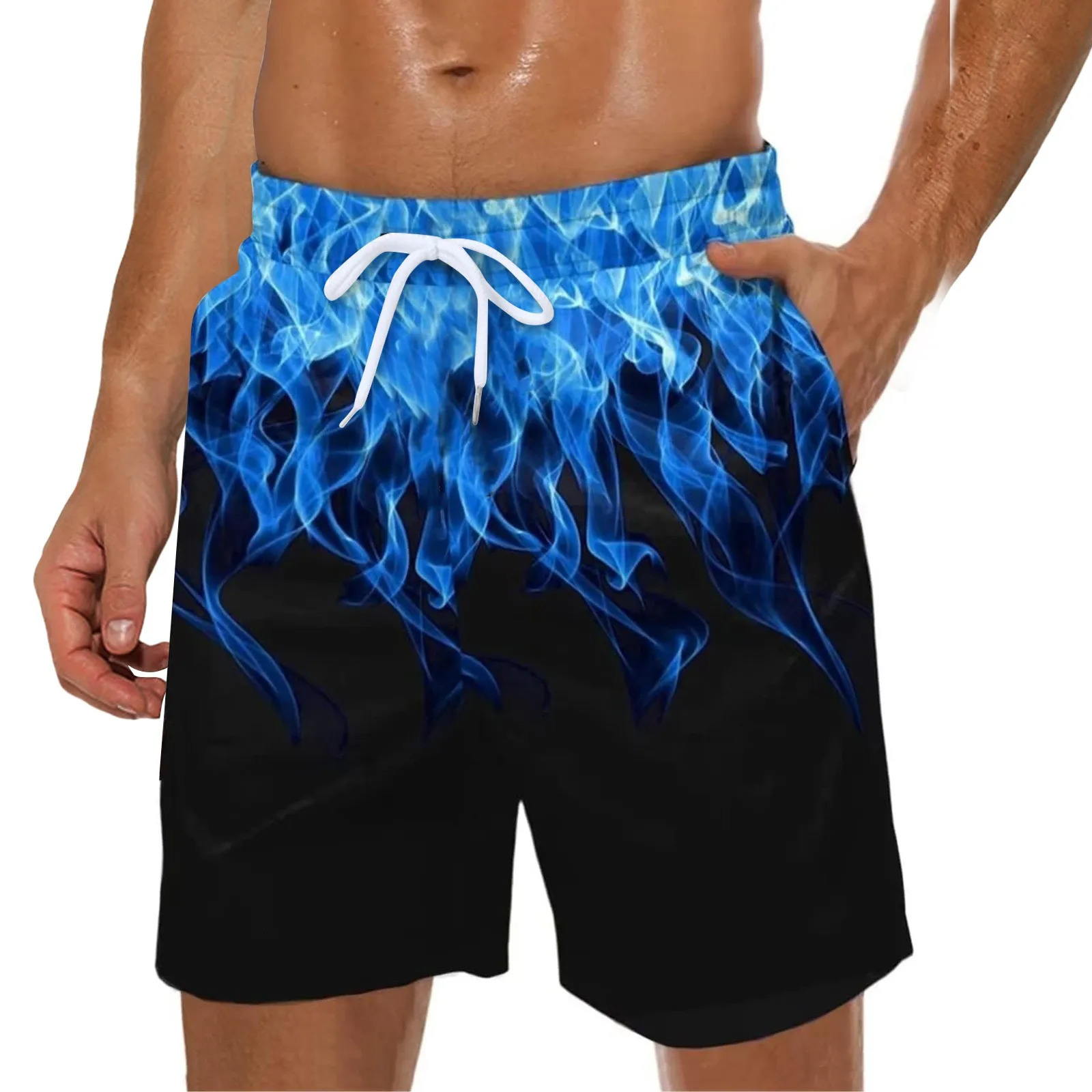 Breathable surfing mens swimsuit with mesh lining featuring beach shorts and pockets for fitness highquality the gym 250208Z