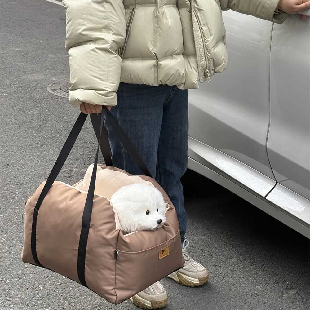 Others Dog Carrier Pet dog car seat cover safe and waterproof small dog nest pad cat harness soft and comfortable travel dog car seat washable pet har