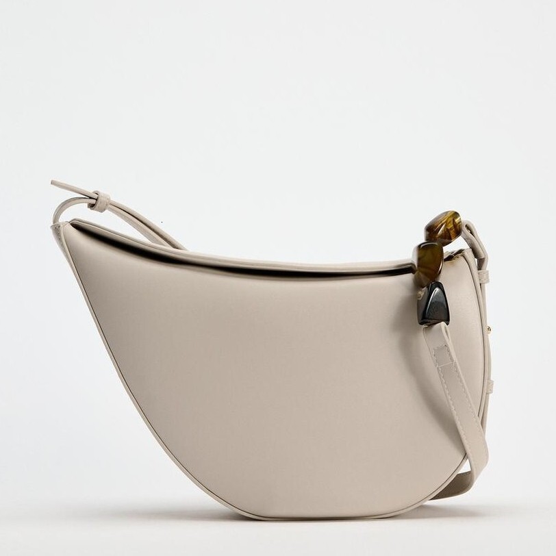 designer bag Spanish women's ZR home 2024 autumn new product stone decoration asymmetric shoulder fashion versatile crossbody bag