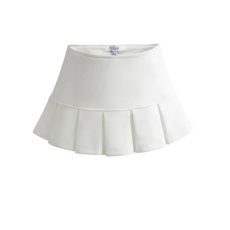 Xpqbb Fashion Low Waist Mini Skirt Women 2024 Vintage Side Zip A Line Y2K Short Skirts Female Sexy Girls Pleated 250208Z