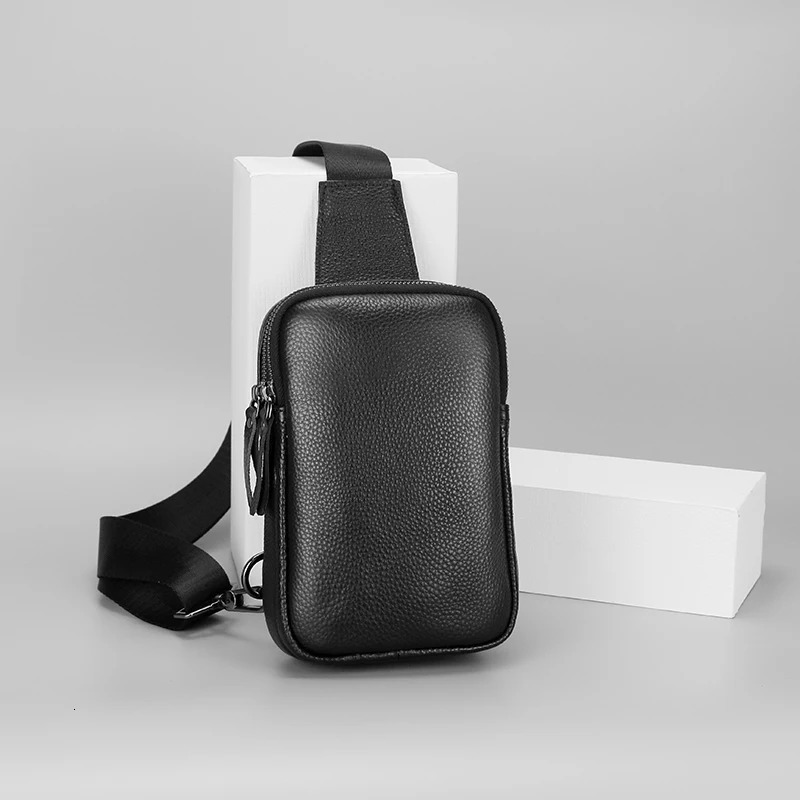 Mens Leather Small Crossbody Bag Shoulder Sling Bag Women Daypacks Chest Bag for Fishing Travel Hiking Backpacks Outdoor Sports250208bj