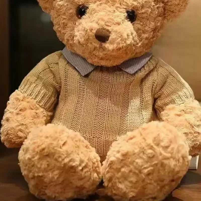 Brown toy Princess plush in a sweater A girls birthday present Boys couch bear doll 30cm and 40cm Free shipping