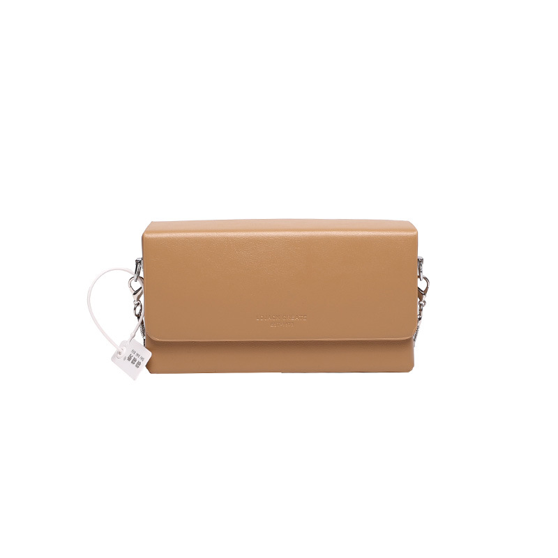 Elegant Box-Shaped Messenger Bag with Adjustable Chain Strap for Daily Use