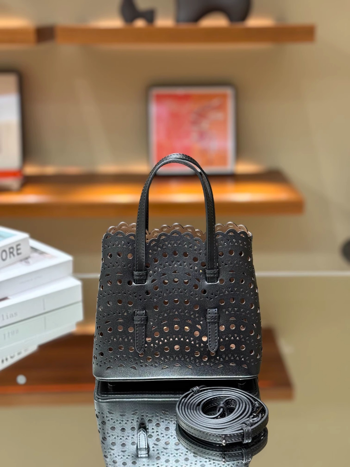 Bag Hand Rubbed Pattern Cowhide Handbag, Summer New Model, Laser Hollowed Out Niche Design, Crossbody Bag, Genuine Leather Women's Bag