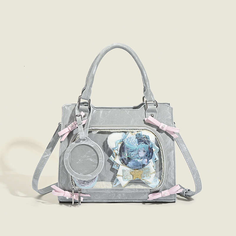 Small Design Anime Bow One Shoulder Cross Body Pain Bag Small Appetite Cute Sweet Color Contrast Versatile Handbag