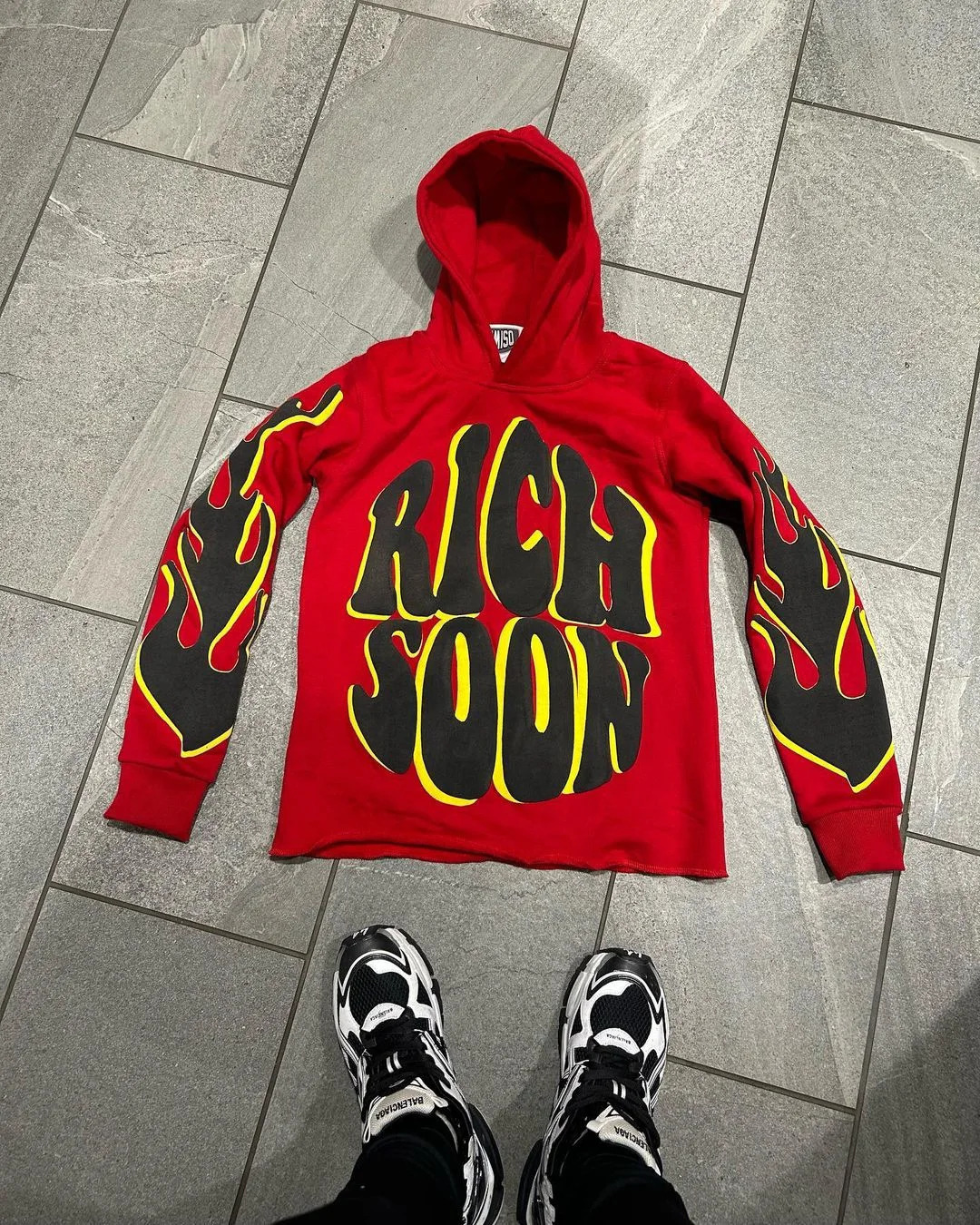 Mens Rich soon Hoodie Loose Sweatshirt Y2k Cute Pullover Fashion Printed Top AutumnWinter Aesthetic Clothing 250207