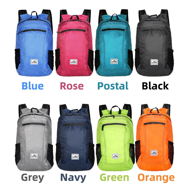 18L Portable Foldable Backpack Folding Mountaineering Bag Ultralight Outdoor Climbing Cycling Travel Knapsack Hiking Daypack 250207