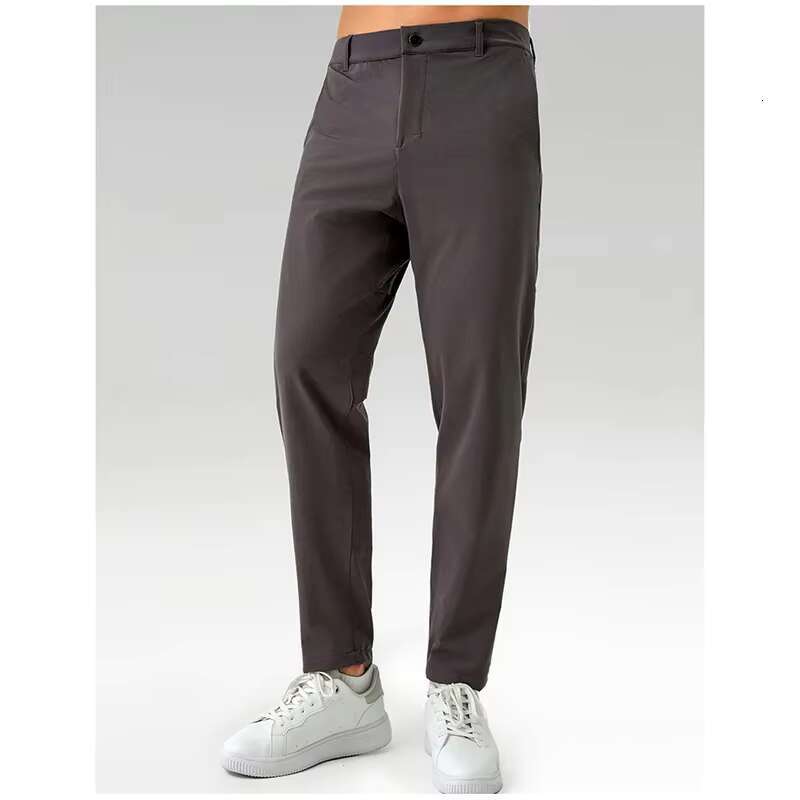 Thin Quick-Drying Classic Four-Sided Springing Casual Sweatpants With Hidden Zipper Pockets Solid Color For Men Pants