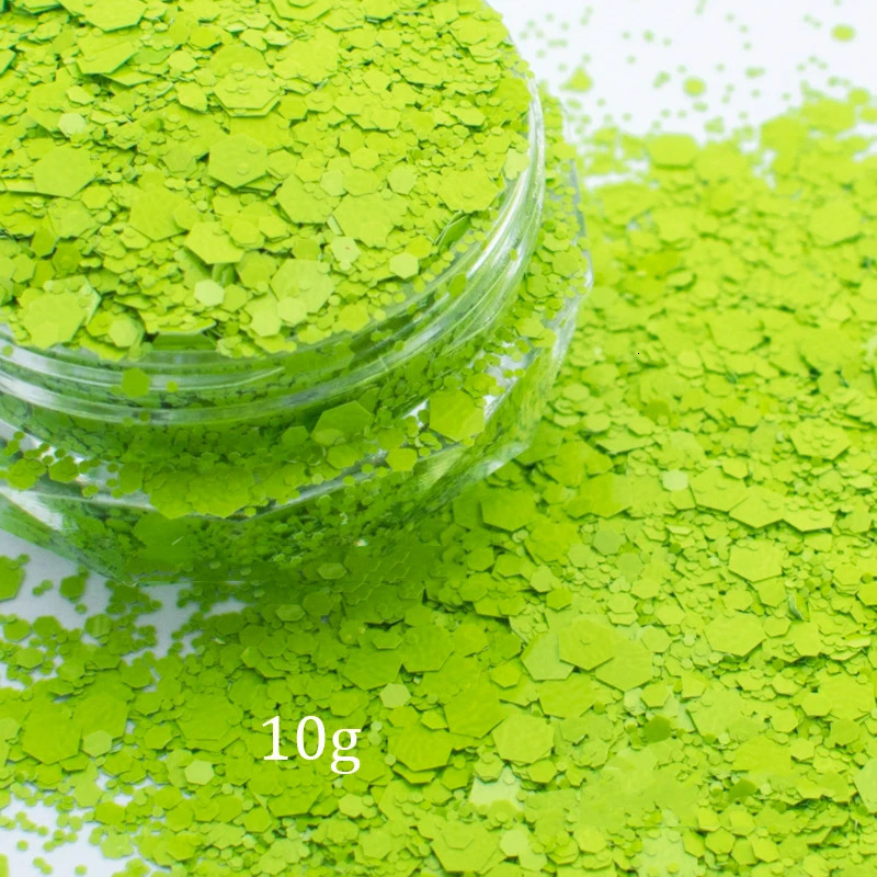10G Sparkly White Hexagon Nail Sequins 3D y Glitter Bulk Mix Flakes For Art Decorations Charms Gel Polish DIY Manicure 250115