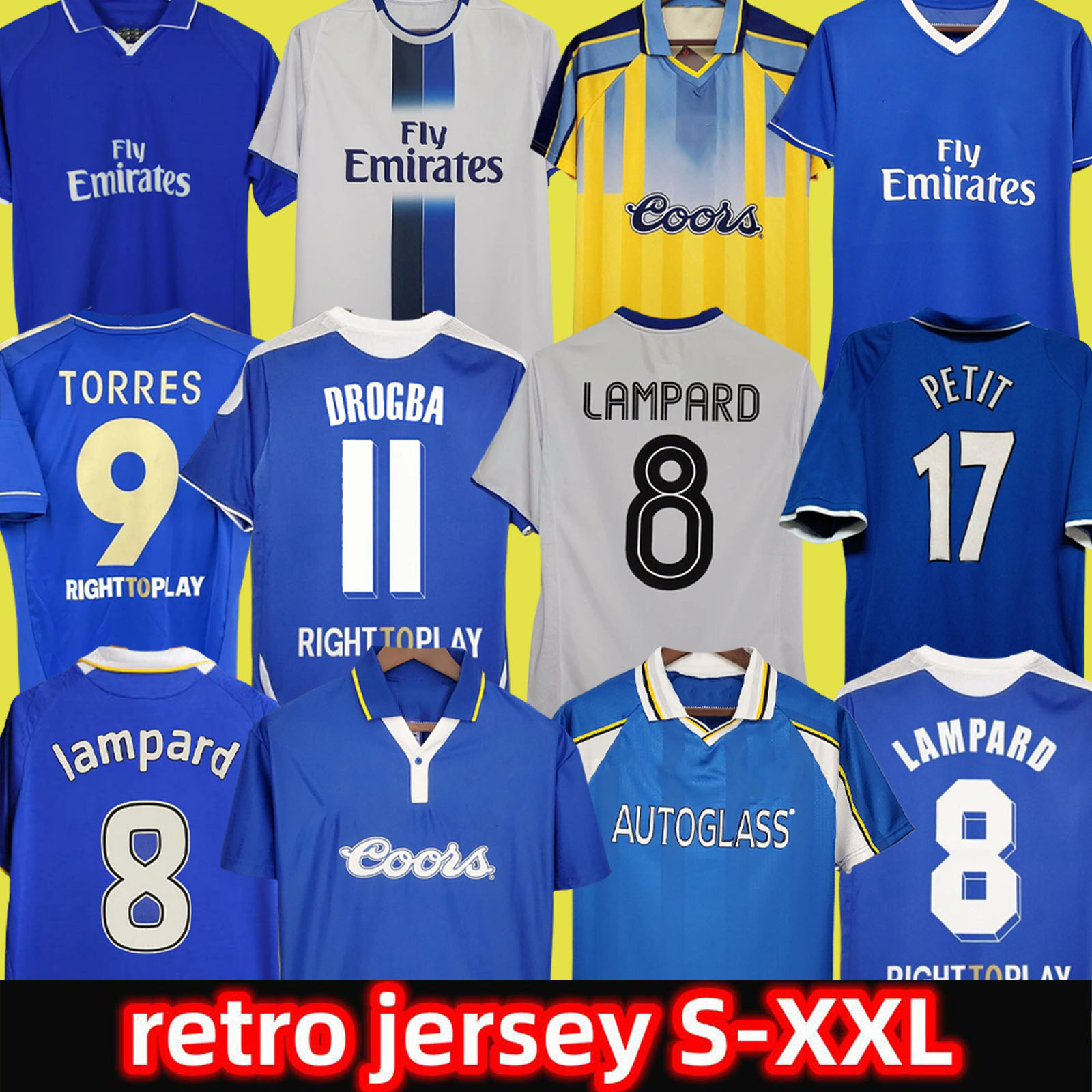 2011 Soccer Jersey Lampard Torres Drogba 11 12 13 Final 94 95 96 97 98 99 Football Shirts Camiseta WISE 05 06 07 08 COLE ZOLA Vialli chelseas fc jersey HUGHES GULLIT PETIT