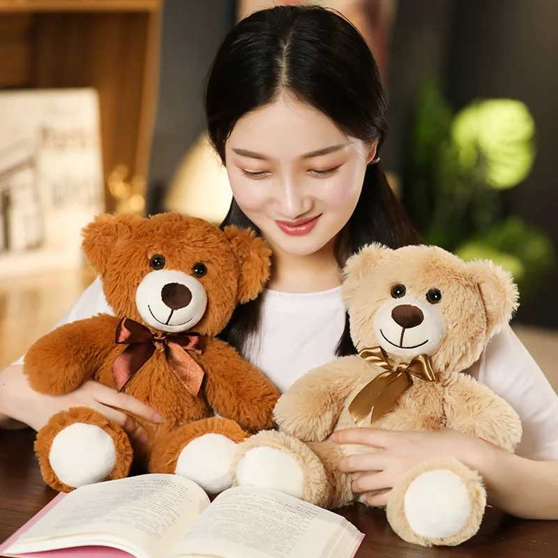 New Hot Lovely Teddy Plush Toys ffed Cute Bear Doll Boys Girls Vntines Kids Baby Christmas Gift Y250208 Y260128