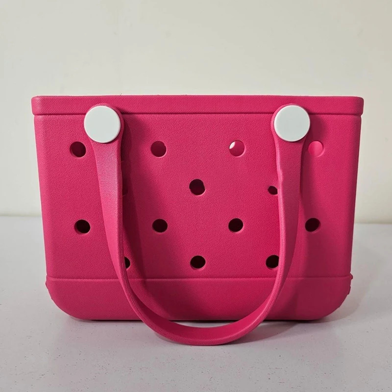 Small Beach Bag Hole Handbag Waterproof Swimming Toiletry Bag Summer Outdoor Simple Travel Bag 250208