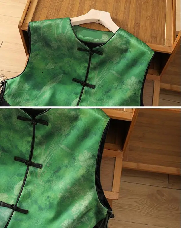 Chinese style retro jacquard buckle vest spring fashionable jacket 250207