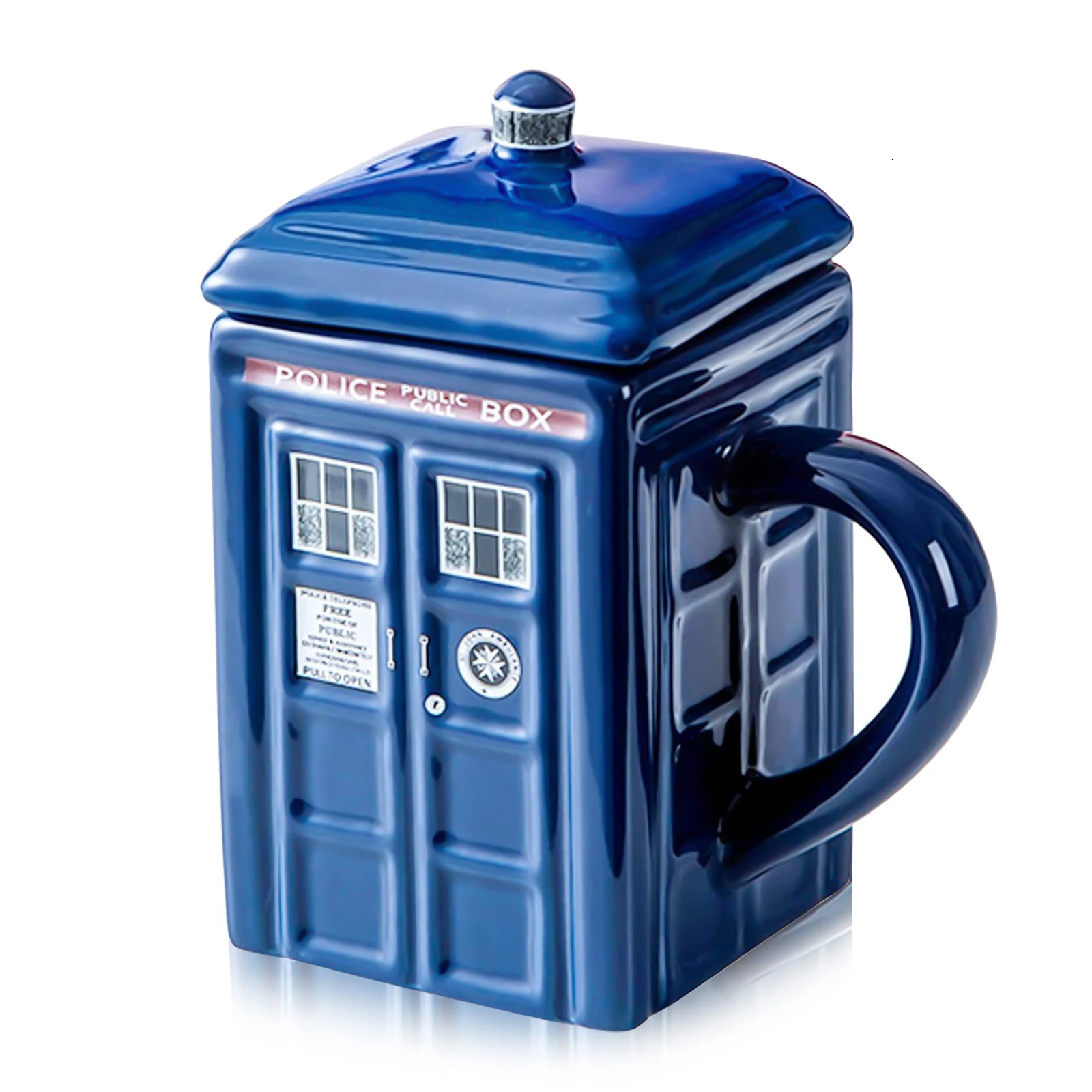 Doctor Who Tardis Mug | Ceramic Coffee Mug With Lid | Coffee Cups With Lids Holds 21-Ounces Of Your Favorite Coffee Tea 250208