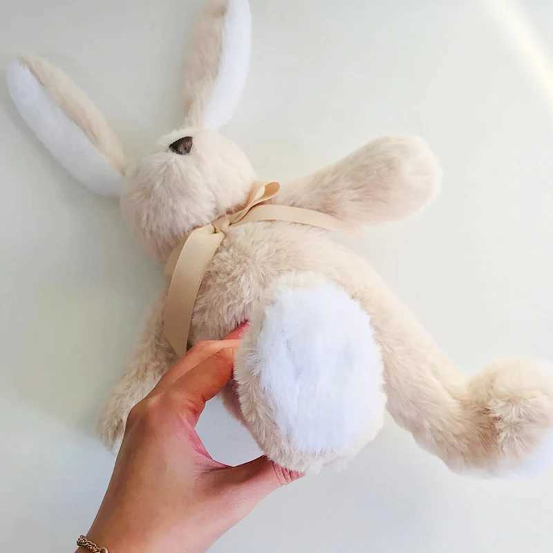 Fluffy Bunny Plush Toys Cartoon ffed Doll Soft Toy With bow-knot For Kid Kaii Dolls Birthday Christmas Gift Y250208 Y260128