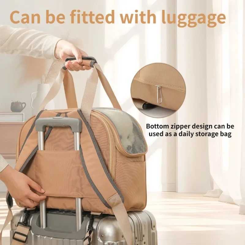 Dog Travel Bowls Bags Multifunctional Pet Bag Cats and Dogs Comfortable Breathable Shoulder Bag Pet Carrier Dog Backpack Puppy Handbag Weight <4KG 