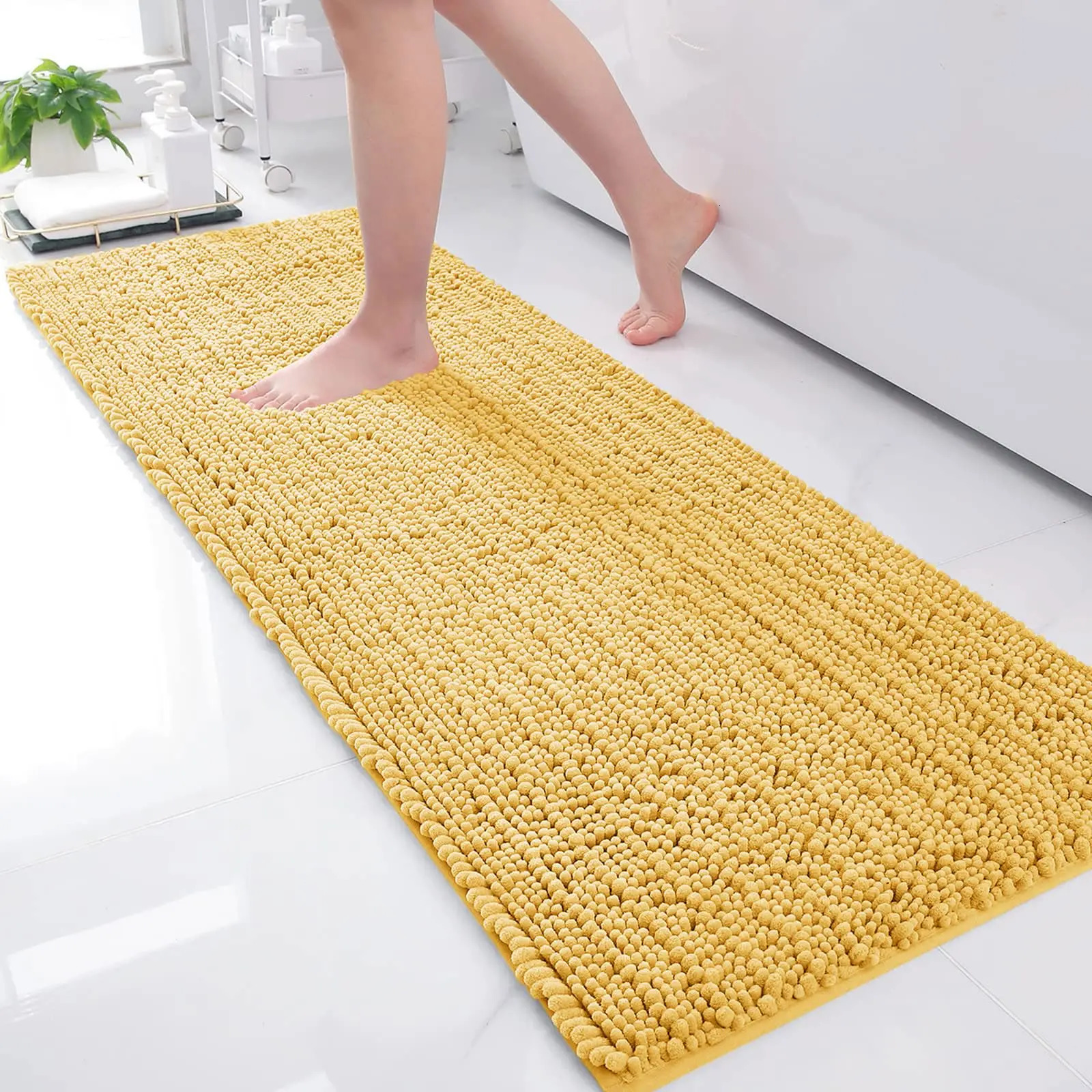 Olanly Chenille Bath Mats Extra Soft Thick Absorbent Bathroom Rug Mat Bathroom Mats Washable Cozy Bath Mat For Shower 250206