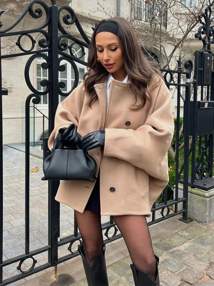 Autumn Winter Womens Coat Fashion Lapel Long Sleeve Female Quilted Jackets Elegant Casual Office Tops Loose Outwear 250109