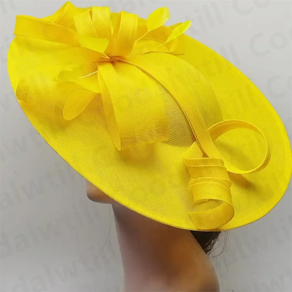 Derby Big Fascinator Hat Women Party Tea Fancy Headpiece Elegant Ladies Wedding Event Chapeau Cap Headband Party 250207
