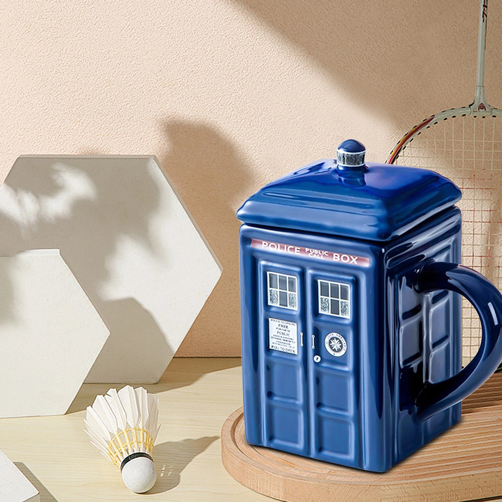 Doctor Who Tardis Mug | Ceramic Coffee Mug With Lid | Coffee Cups With Lids Holds 21-Ounces Of Your Favorite Coffee Tea 250208