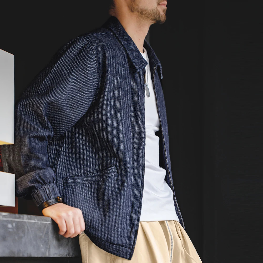 Maden American Spring And Autumn Retro Denim Jacket Cityboy Amekaji Style Loose Lapel Mens Fashion Short Blue Coats 250207