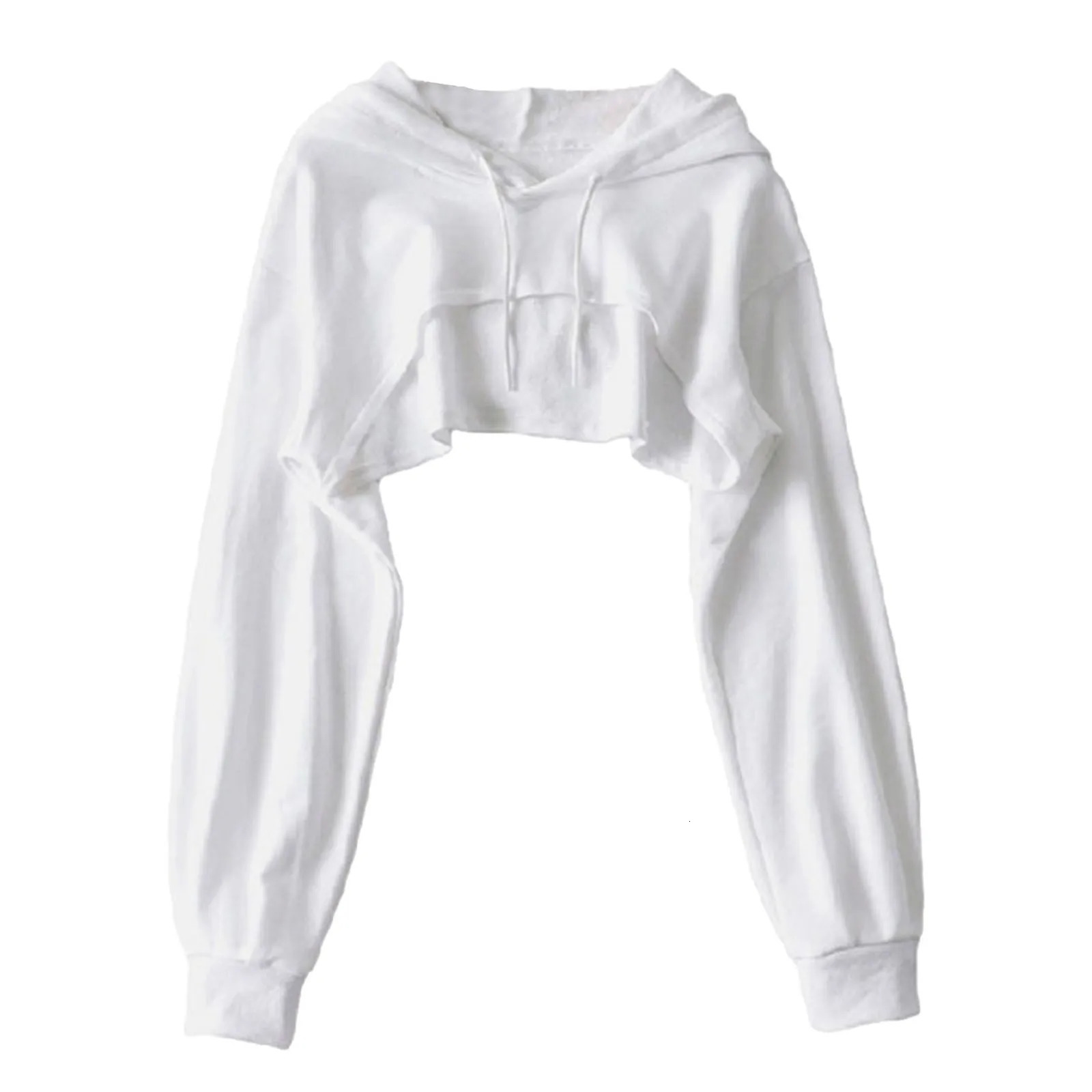 Womens Sweatshirt Hooded Early Autumn Personality Fashion Trend Crop Top Super Short Long Sleeve For Street Spicy Girls 250208Z