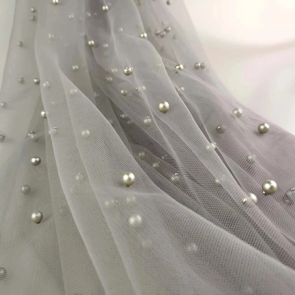 Tulle Maternity Dresses For Po Shooting Pregnant Pography Props Lace Wraps Scattered Pearls Studded Mesh Outfit 250114