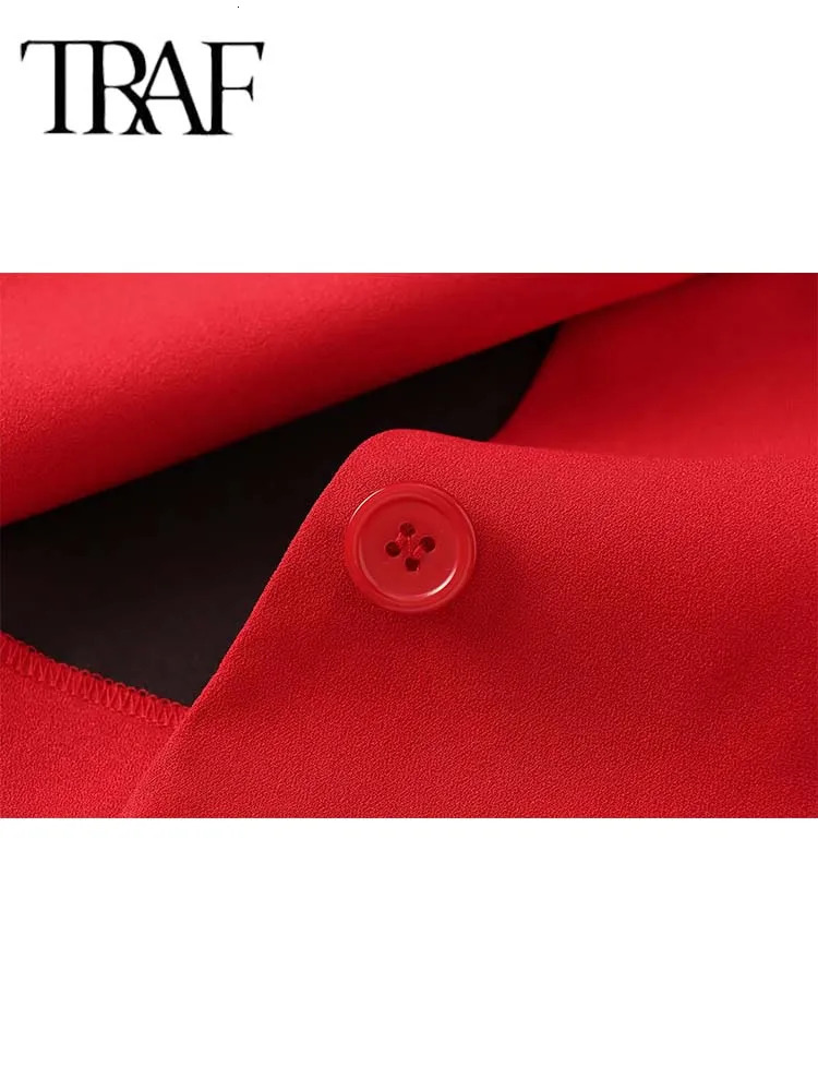 TRAF Vintage Sleeveless Vest Women Fashion Loose Vests Coat Female Tank Outerwear Casual Ladies Basic Streetwear Waistcoat Tops 250207
