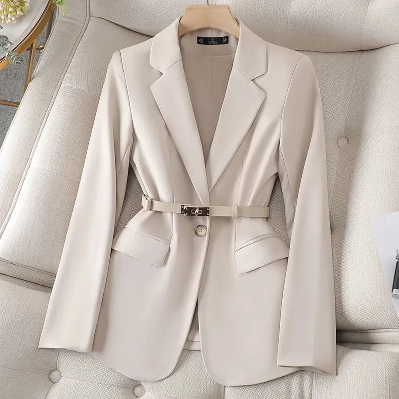 Womens Suit Jacket Spring Autumn Temperament Cultivate Oneself Ladies Blazer Coat Fashion Trend Versatile Lady Outerwear 250208wtt
