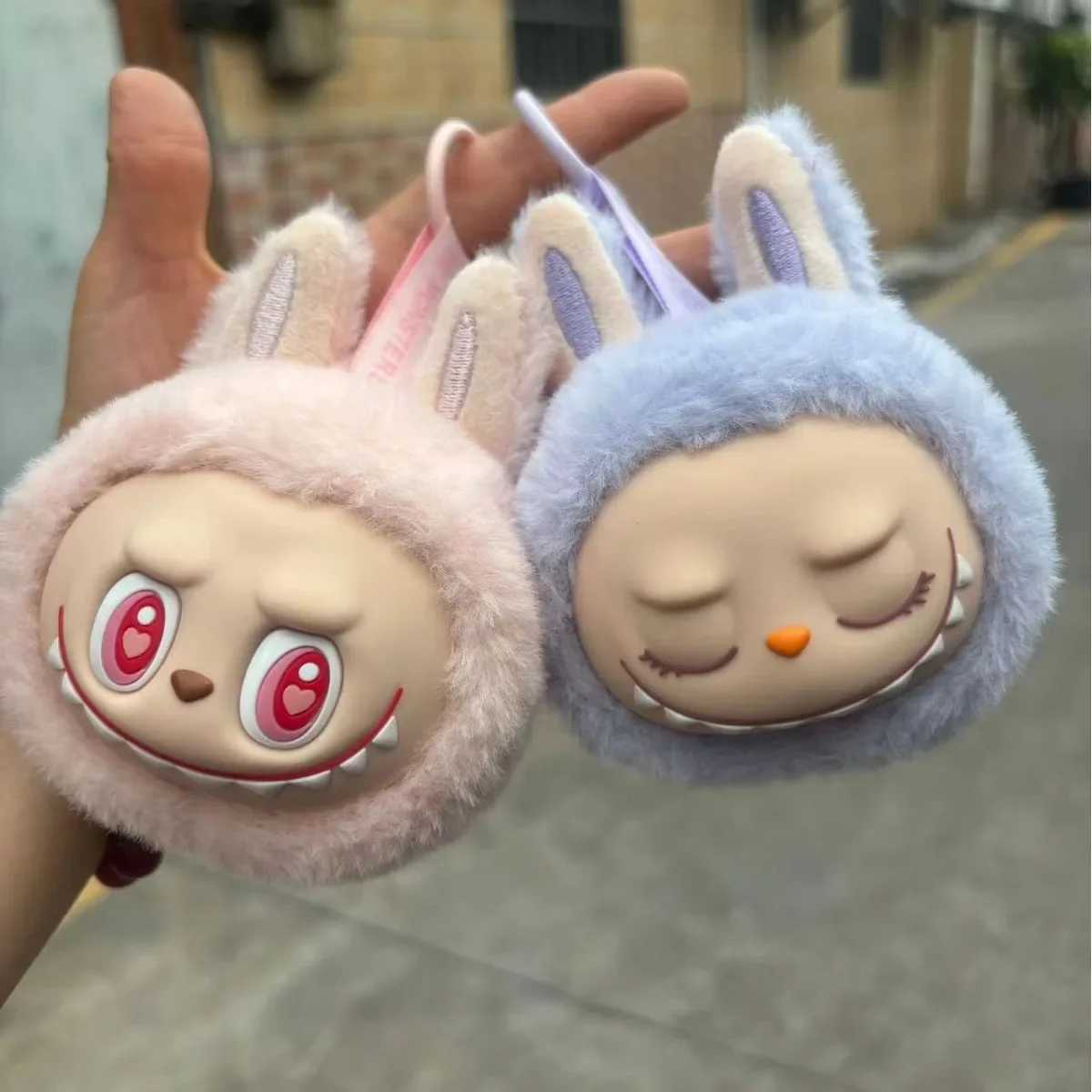 Cute Keychain Ornament aron 2nd Generation Labubu Cloth Sitting Par Vinyl Plush Pendant Free shipping