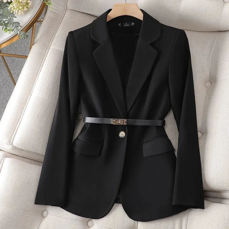 Womens Suit Jacket Spring Autumn Temperament Cultivate Oneself Ladies Blazer Coat Fashion Trend Versatile Lady Outerwear 250208wtt