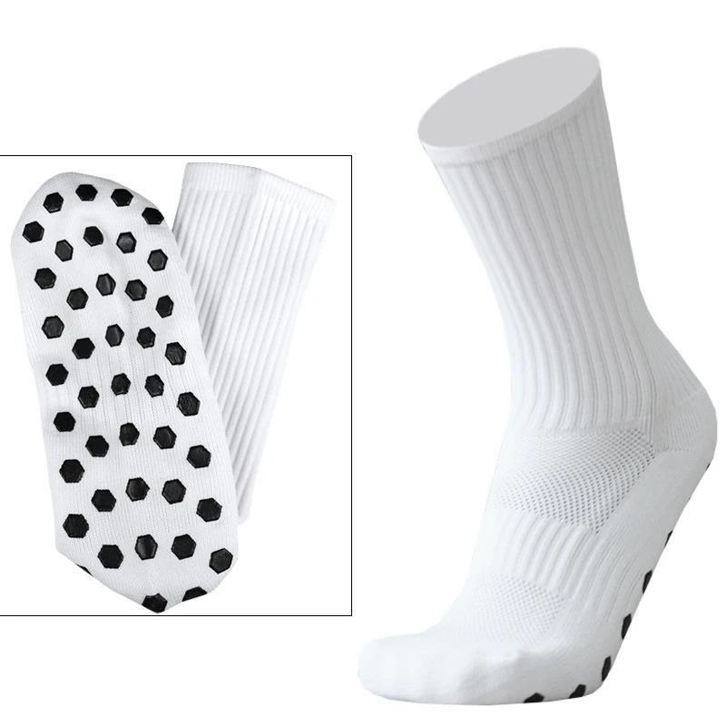 3pairs Hexagonal Silicone Nonslip Grip Football Socks Breathable Men Women Sports Soccer 250207