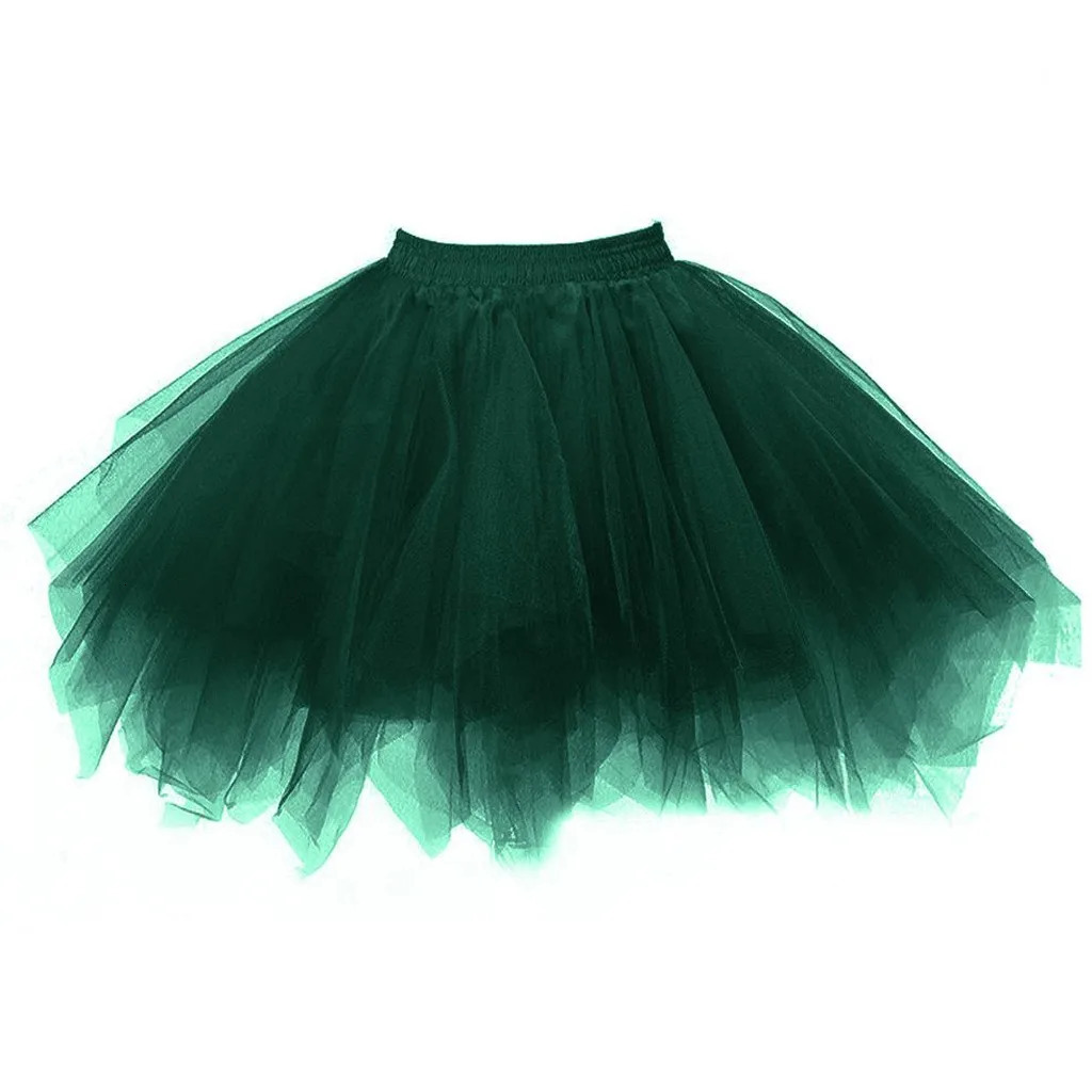 Womens Vintage Tulle Skirt Short Tit Mini Skirts Adult Dance Ballet Dancewear Petticoat Party Costume Ball Gown 250208Z