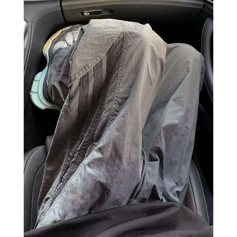 Vintage Striped Casual Parachute For Men And Women Loose Fit Wide Leg Dance Sports Quick Dry Thin Cargo Pants