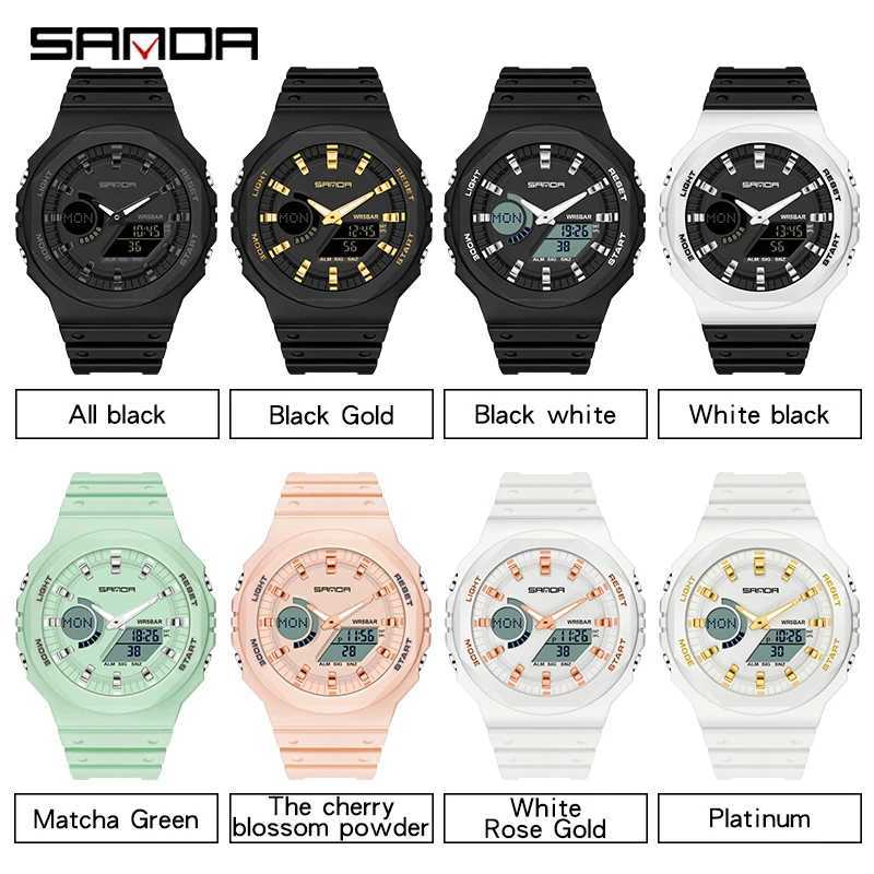 SANDA Outdoor Sports Watches Men Ms LED Digital Watches Military Waterproof Date Electronic Watch Boy Girl Relogio Masculino Z250207