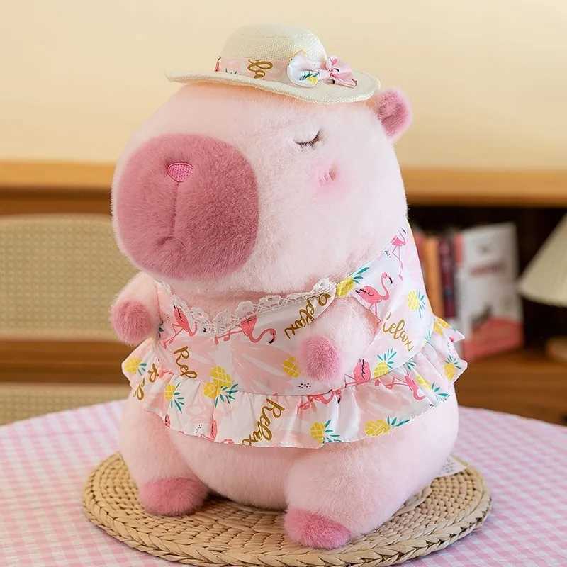 New 21cm Capybara Plush Toy Simulation Capibara Anime Fluff Toy Cute Animals Beach Sle Stuffed Doll Christmas Gifts for Kids Z250208