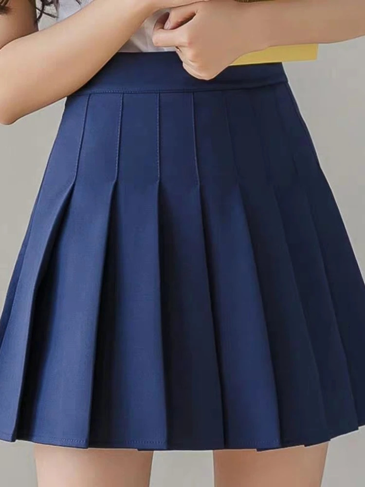 Y2k Mini Skiing Korean Style High Waist Wrinkle Fashion Gyaru Aline Womens Elegant School Uniform 250208Z