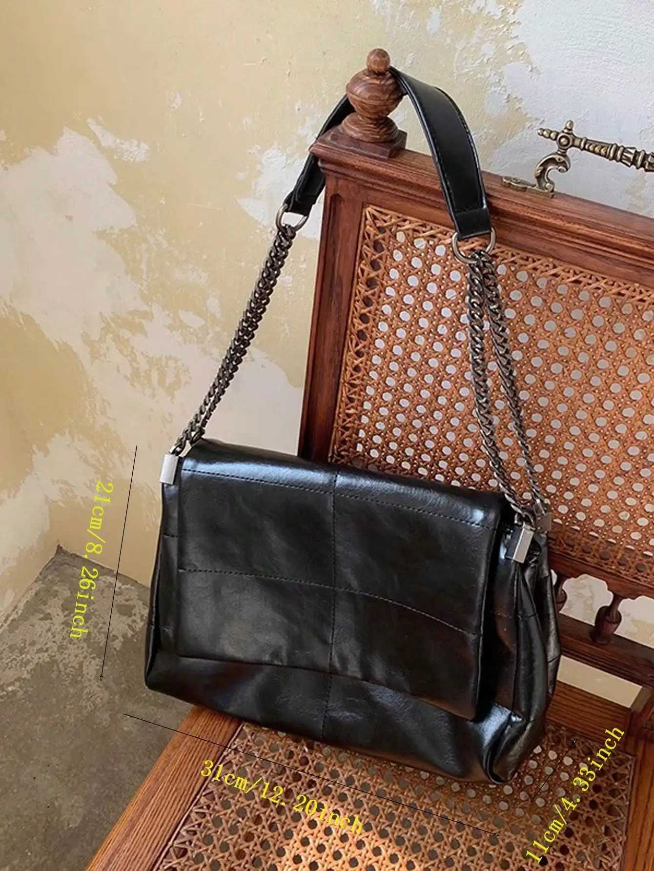 Large capacity commuting bag 2024 new spring/summer womens chain high-end and fashionable single shoulder underarm baC250208
