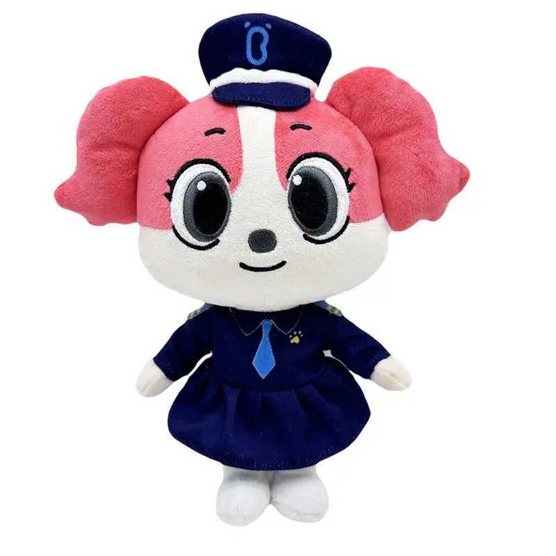 Anime Sheriff Labrador Dog Plush Toy Securi Sergeant Labrador Wolf Dog Doll Boys Girls Soft Stuffed Toys Children Gift Z250208