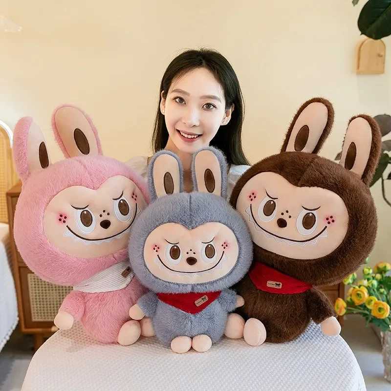 85 cm Big Size Rabbit Labubu Plush Stuffed Toy Kaii Anime Soft Plush Doll Cloth Doll New Children Doll Birthday Gift Z250208