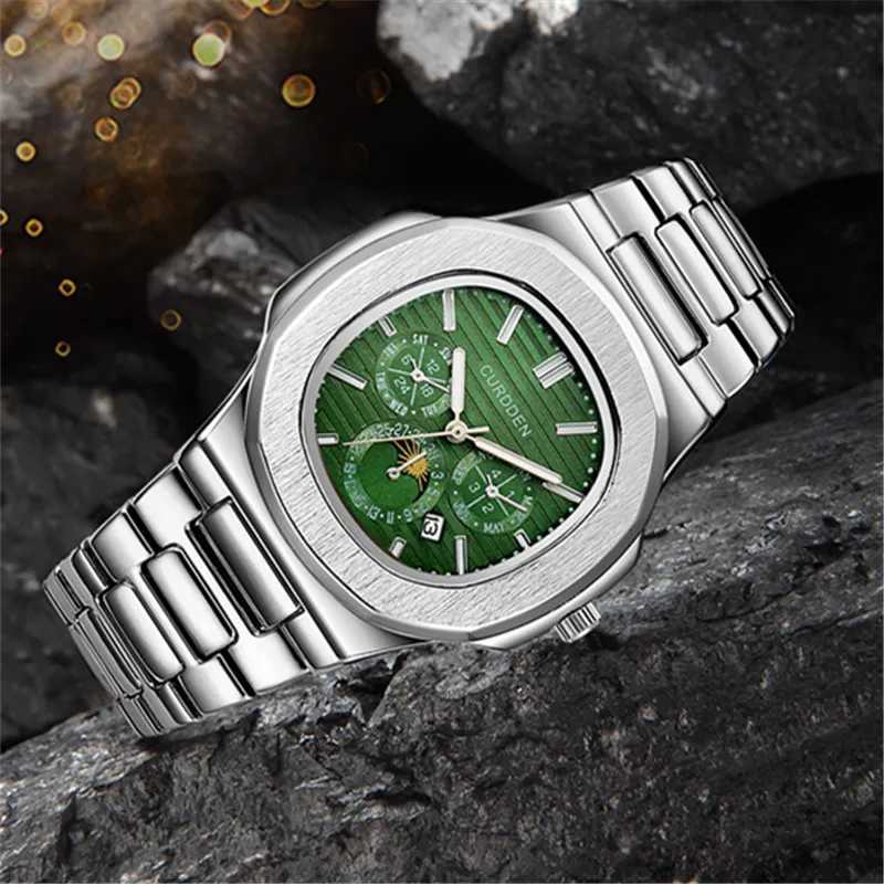 CURDDEN Big Brand Watches For Men Fashion Casual Alloy Band Date Quartz Vintage Watch Golden Montres de Marque de Luxe Z250207