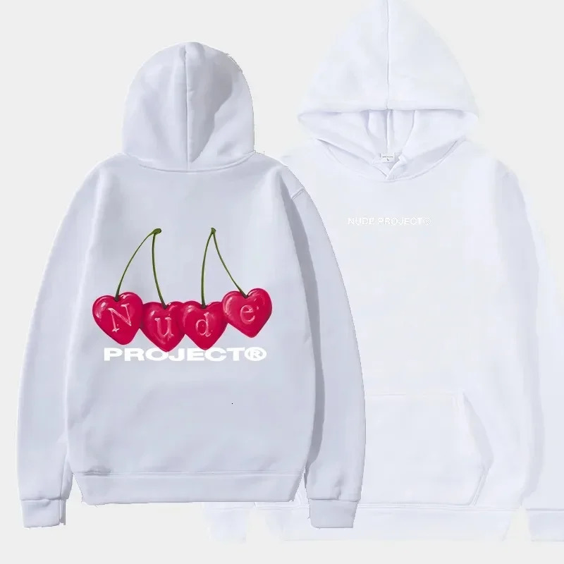 Nude Project Womens Thin Hoodie Sweatshirts Y2K ClothesVintage Fashion Casual 250207